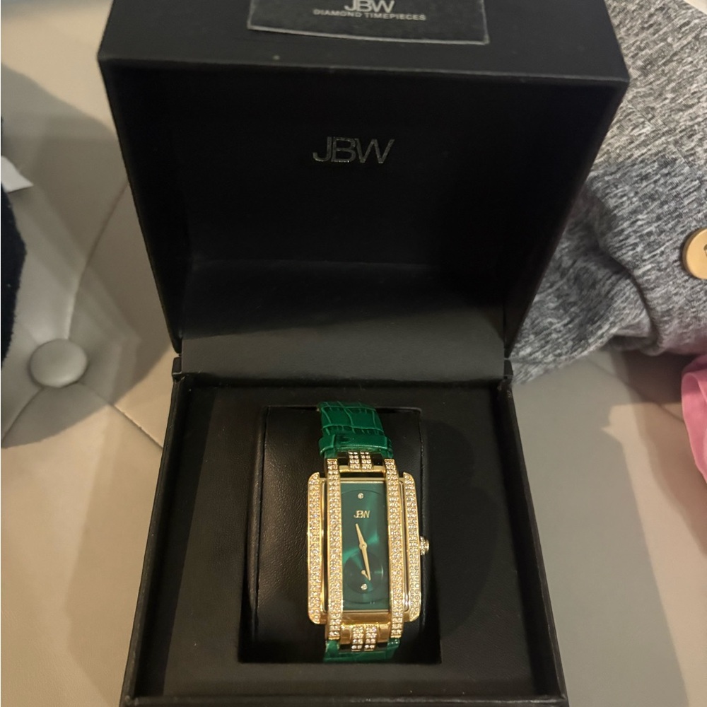 JBW Gold and Green Women's Luxury Watch
